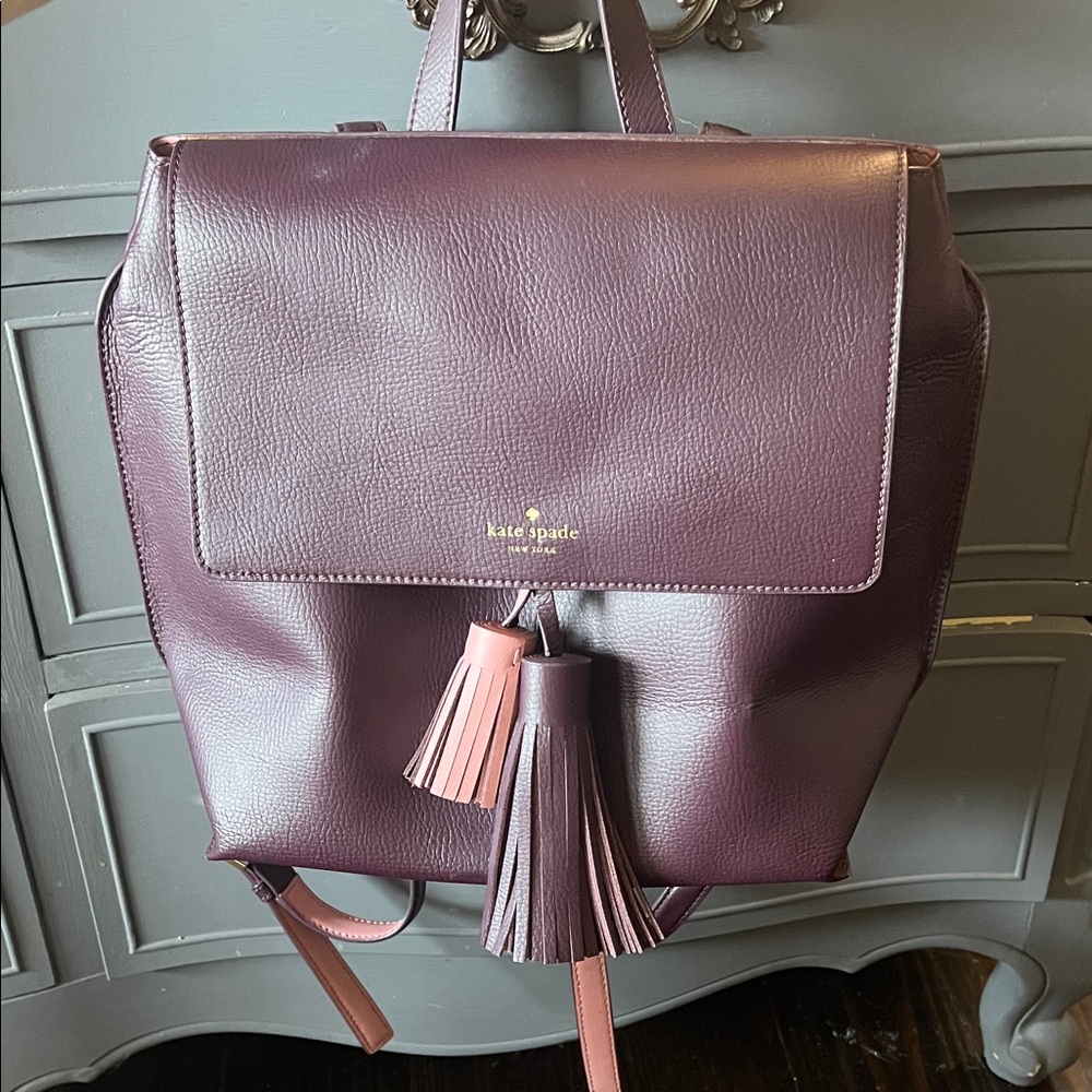 Kate Spade Plum Leather Backpack